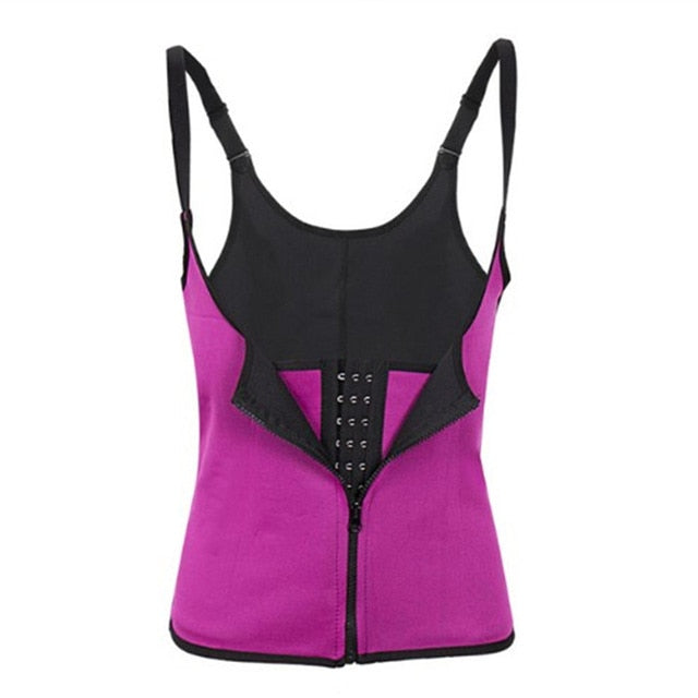 High Quality Women Body Shaper Sweat Vest Sauna Neoprene Slimming Waist Trainer Cincher Front Closure MD99