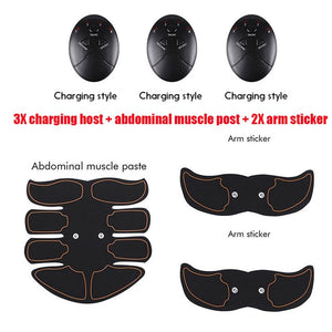 Rechargeable Muscle Stimulator Trainer Massage EMS Abs Abdominal Fitness Equipment Body Slimming Machine Fat Burn Training Hip