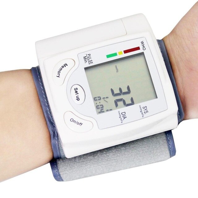 Household Automatic Wrist Blood Pressure Monitor Health Care Digital LCD Heart Beat Rate Pulse Meter Measure Sphygmomanometer