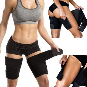 Men Woman Leg Shaper Sauna Sweat Thigh Calories off Warmer Slender Slimming Wraps Legs Fat Thermo Neoprene Compress Massage Belt